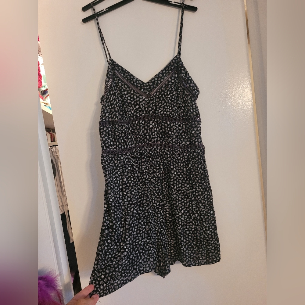 Aeropostale Black and White Floral Dress